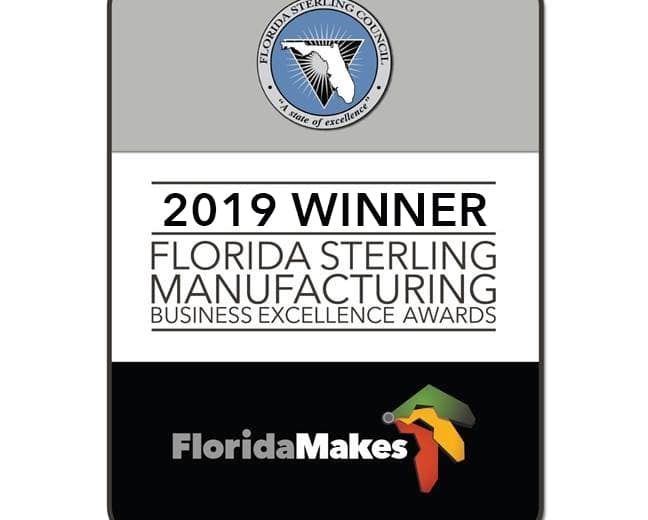 logo of 2019 winner of Florida Sterling Manufacturing award